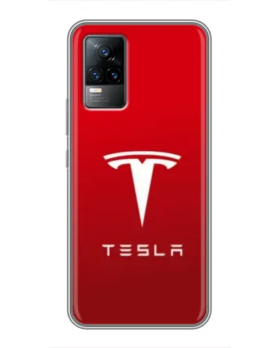 Чехол для Vivo V21 с картинкой «Tesla Red Classic»