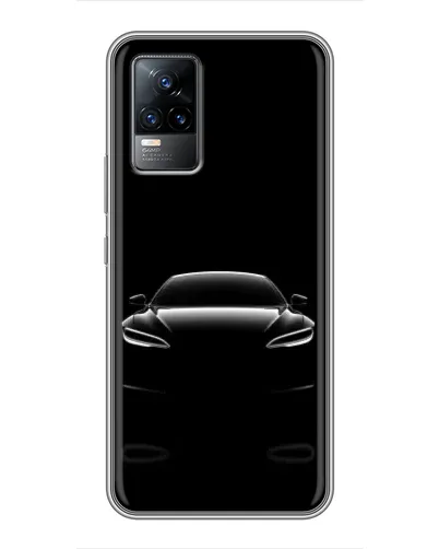 Чехол для Vivo V21 с картинкой «Силуэт Tesla Night»