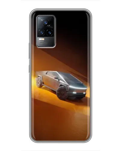 Чехол для Vivo V21 с картинкой «Cybertruck в пустыне»