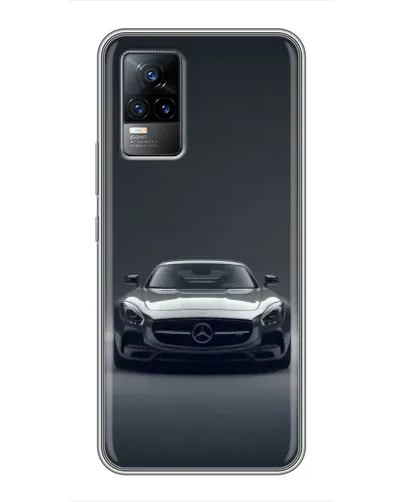Чехол для Vivo V21 с картинкой «Mercedes на черном»