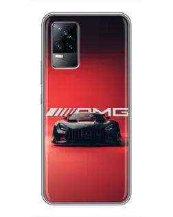 Чехол для Vivo V21 с картинкой «Mercedes AMG — красная линия»