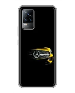 Чехол для Vivo V21 с картинкой «Mercedes — ретро стиль»