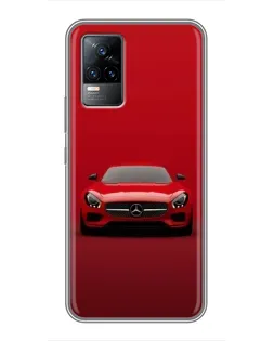 Чехол для Vivo V21 с картинкой «Красный Mercedes AMG»
