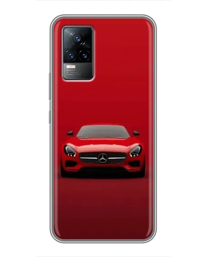 Чехол для Vivo V21 с картинкой «Красный Mercedes AMG»