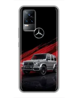 Чехол для Vivo V21 с картинкой «Mercedes G-Class красный»