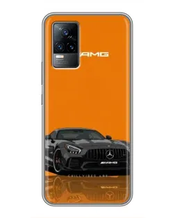 Чехол для Vivo V21 с картинкой «Оранжевый Mercedes AMG»