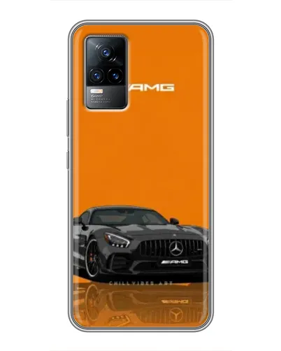 Чехол для Vivo V21 с картинкой «Оранжевый Mercedes AMG»