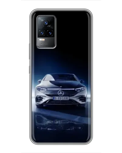 Чехол для Vivo V21 с картинкой «Ночной Mercedes EQ»