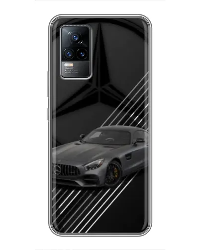 Чехол для Vivo V21 с картинкой «Mercedes AMG — графика»