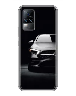 Чехол для Vivo V21 с картинкой «Свет фар Mercedes»