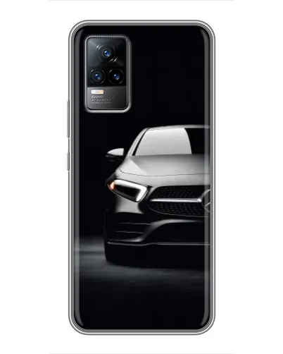 Чехол для Vivo V21 с картинкой «Свет фар Mercedes»