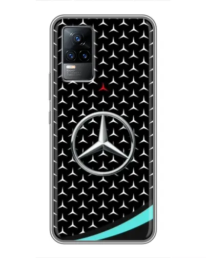 Чехол для Vivo V21 с картинкой «Mercedes — бирюзовый акцент»