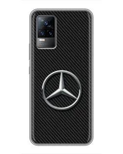 Чехол для Vivo V21 с картинкой «Карбоновый Mercedes стиль»