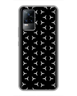 Чехол для Vivo V21 с картинкой «Mercedes паттерн звезд»