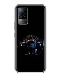 Чехол для Vivo V21 с картинкой «Салон Audi — руль» Чехол для Vivo V21 с картинкой «Салон Audi — руль»