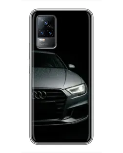 Чехол для Vivo V21 с картинкой «Audi — детализация кузова» Чехол для Vivo V21 с картинкой «Audi — детализация кузова»