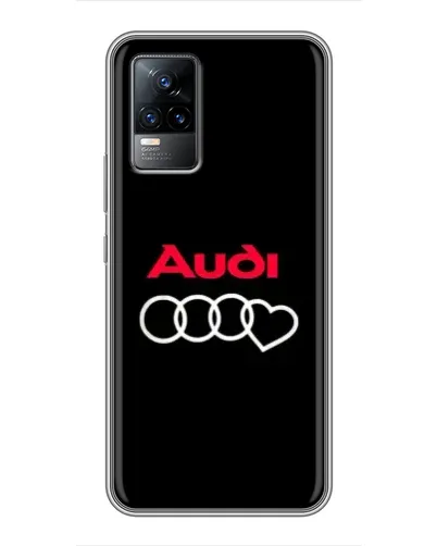 Чехол для Vivo V21 с картинкой «Логотип Audi Heart»