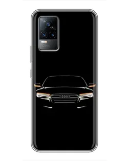 Чехол для Vivo V21 с картинкой «Audi — ночной контур»