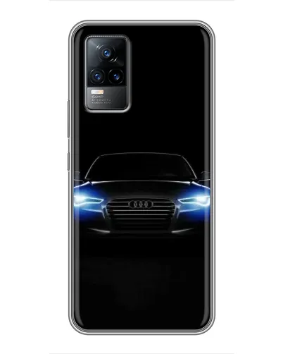 Чехол для Vivo V21 с картинкой «Audi в неоне»