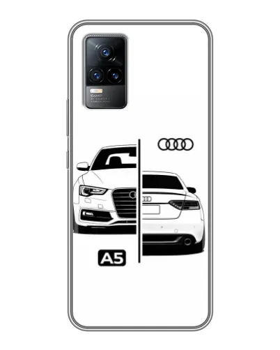 Чехол для Vivo V21 с картинкой «Audi — контрастный дизайн»