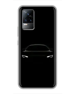 Чехол для Vivo V21 с картинкой «Взгляд Audi в темноте»