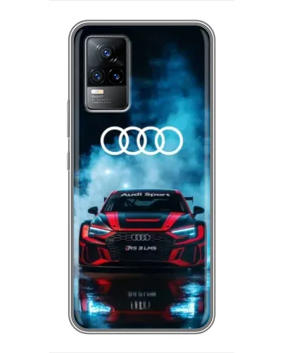 Чехол для Vivo V21 с картинкой «Audi Sport — неон»