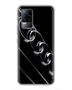 Чехол для Vivo V21 с картинкой «Audi — абстрактные кольца»