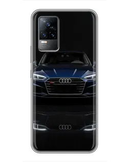 Чехол для Vivo V21 с картинкой «Audi — ночное отражение»