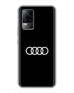 Чехол для Vivo V21 с картинкой «Audi White Logo»