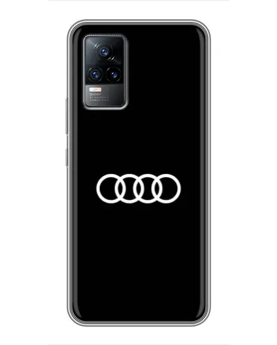 Чехол для Vivo V21 с картинкой «Audi White Logo»