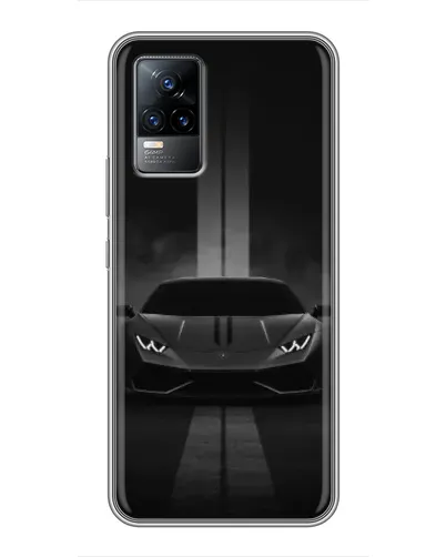 Чехол для Vivo V21 с картинкой «Lamborghini симметрия дорог»