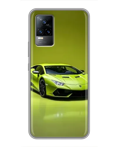 Чехол для Vivo V21 с картинкой «Салатовый Lamborghini Huracan»