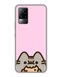 Чехол для Vivo V21 с картинкой «Pusheen и печенье» Чехол для Vivo V21 с картинкой «Pusheen и печенье»
