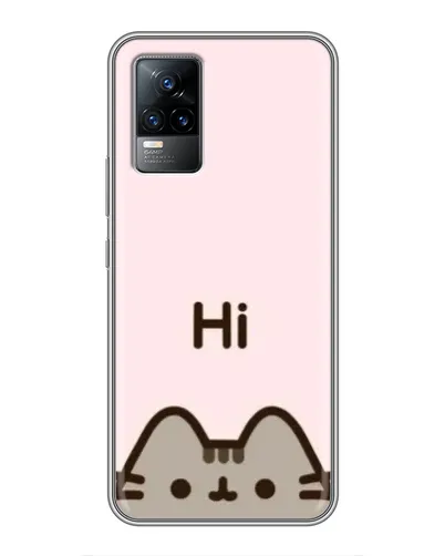 Чехол для Vivo V21 с картинкой «Пушин говорит Hi» Чехол для Vivo V21 с картинкой «Пушин говорит Hi»