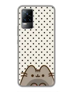 Чехол для Vivo V21 с картинкой «Пушин в горошек»