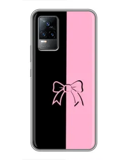 Чехол для Vivo V21 с картинкой «Половинки банта»