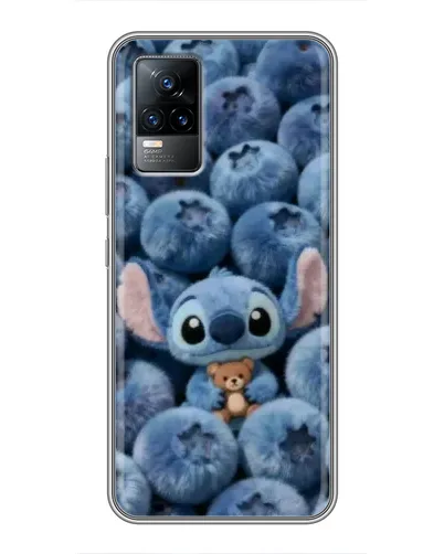 Чехол для Vivo V21 с картинкой «Стич и голубика» Чехол для Vivo V21 с картинкой «Стич и голубика»