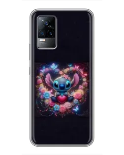 Чехол для Vivo V21 с картинкой «Stitch в цветах» Чехол для Vivo V21 с картинкой «Stitch в цветах»