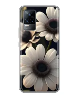 Чехол для Vivo V21 с картинкой «Белые маргаритки макро» Чехол для Vivo V21 с картинкой «Белые маргаритки макро»