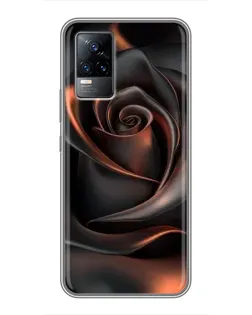 Чехол для Vivo V21 с картинкой «Шелковая черная роза» Чехол для Vivo V21 с картинкой «Шелковая черная роза»