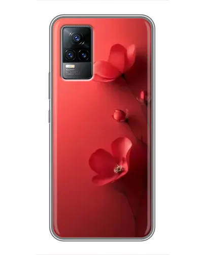 Чехол для Vivo V21 с картинкой «Маковые соцветия»