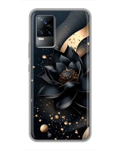 Чехол для Vivo V21 с картинкой «Черный лотос»