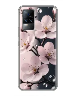 Чехол для Vivo V21 с картинкой «Нежная сакура и капли» Чехол для Vivo V21 с картинкой «Нежная сакура и капли»