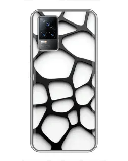 Чехол для Vivo V21 с картинкой «Белая объемная сетка» Чехол для Vivo V21 с картинкой «Белая объемная сетка»