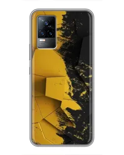 Чехол для Vivo V21 с картинкой «Золотые осколки геометрии»