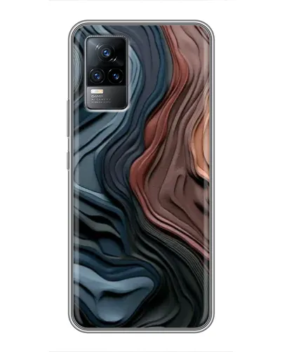 Чехол для Vivo V21 с картинкой «Цветные волны каньона»