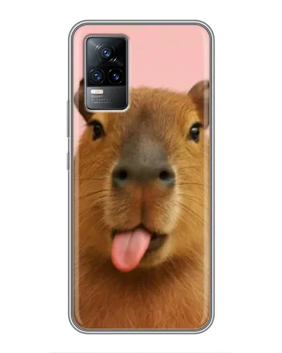 Чохол для Vivo V21 з картинкою «Капібара з язиком»