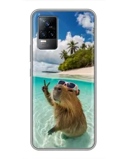 Чохол для Vivo V21 з картинкою «Капібара на морі» Чохол для Vivo V21 з картинкою «Капібара на морі»