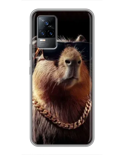 Чохол для Vivo V21 з картинкою «Капібара золотий ланцюг»
