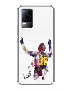Чохол для Vivo V21 з картинкою «Акварельний Мессі Барселона»